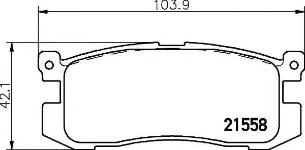 HELLA PAGID 8DB355016361 Комплект гальмівних колодок, дискове гальмо