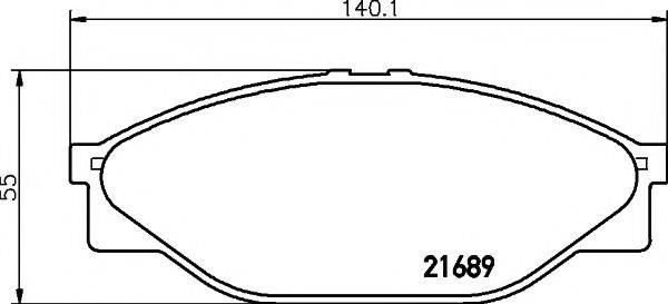 HELLA PAGID 8DB355016411 Комплект гальмівних колодок, дискове гальмо