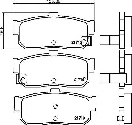 HELLA PAGID 8DB355016561 Комплект гальмівних колодок, дискове гальмо