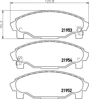 HELLA PAGID 8DB355016991 Комплект гальмівних колодок, дискове гальмо