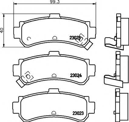 HELLA PAGID 8DB355017191 Комплект гальмівних колодок, дискове гальмо