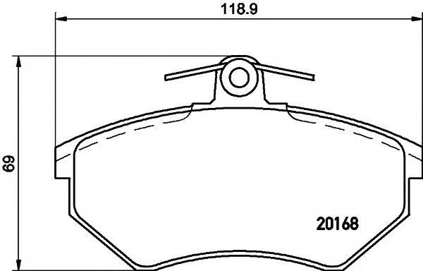 HELLA PAGID 8DB355017901 Комплект гальмівних колодок, дискове гальмо