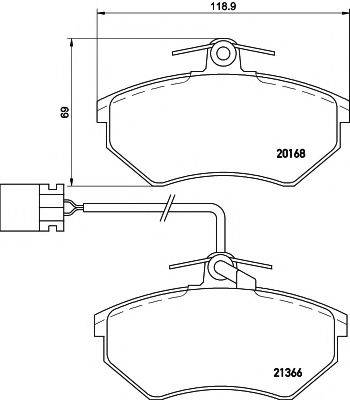 HELLA PAGID 8DB355017971 Комплект гальмівних колодок, дискове гальмо