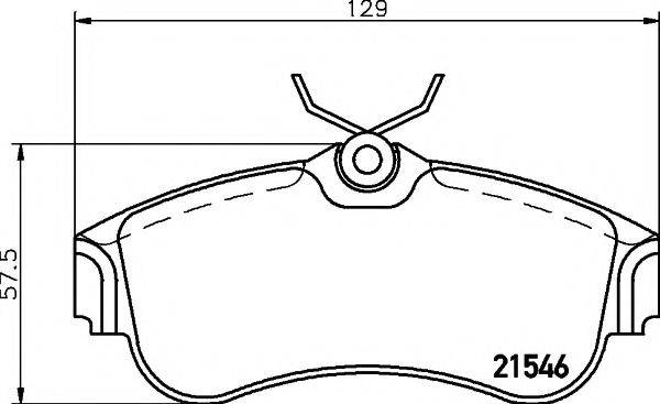 HELLA PAGID 8DB355018011 Комплект гальмівних колодок, дискове гальмо