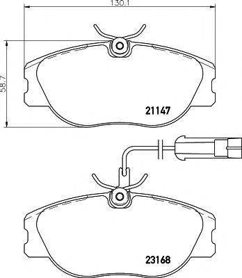 HELLA PAGID 8DB355018181 Комплект гальмівних колодок, дискове гальмо