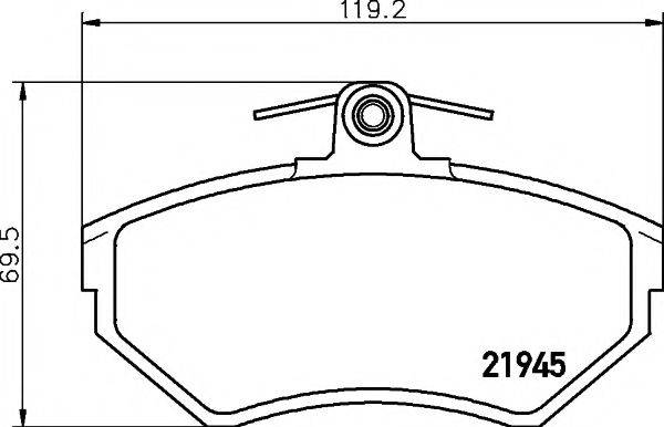 HELLA PAGID 8DB355018241 Комплект гальмівних колодок, дискове гальмо