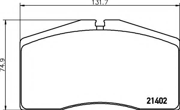 HELLA PAGID 8DB355018301 Комплект гальмівних колодок, дискове гальмо