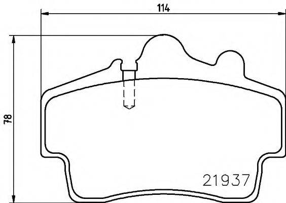 HELLA PAGID 8DB355018471 Комплект гальмівних колодок, дискове гальмо