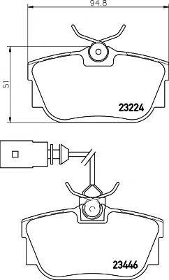 HELLA PAGID 8DB355018591 Комплект гальмівних колодок, дискове гальмо