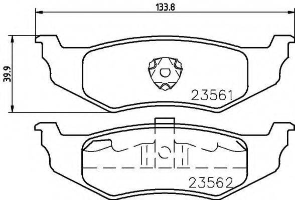 HELLA PAGID 8DB355018661 Комплект гальмівних колодок, дискове гальмо