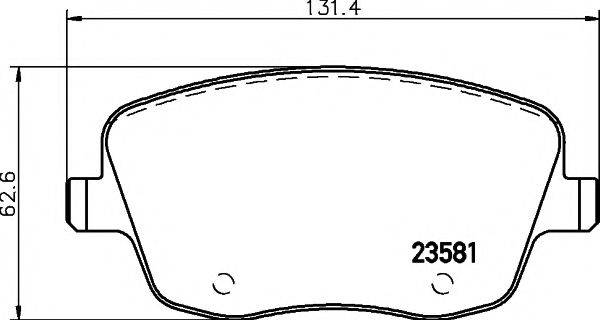 HELLA PAGID 8DB355018801 Комплект гальмівних колодок, дискове гальмо