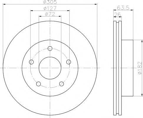 HELLA PAGID 8DD355108601 гальмівний диск