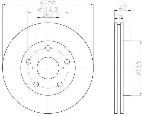 HELLA PAGID 8DD355108701 гальмівний диск