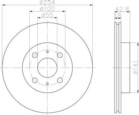 HELLA PAGID 8DD355108721 гальмівний диск