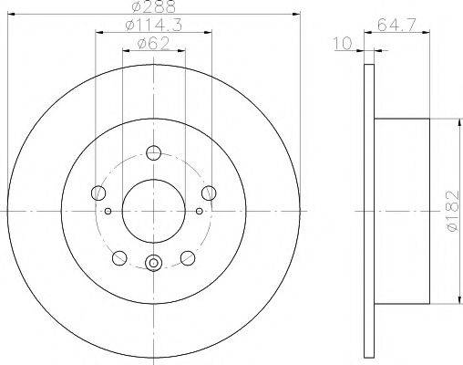 HELLA PAGID 8DD355109051 гальмівний диск