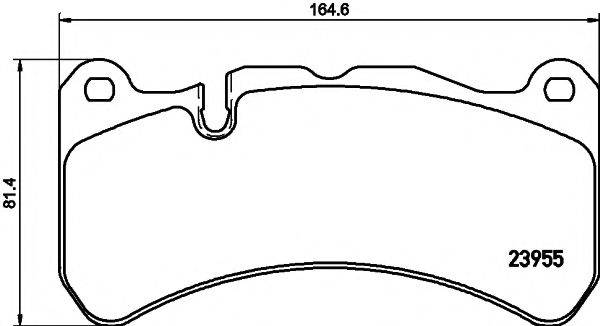 HELLA PAGID 8DB355019521 Комплект гальмівних колодок, дискове гальмо