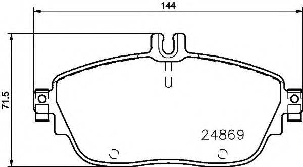 HELLA PAGID 8DB355019721 Комплект гальмівних колодок, дискове гальмо