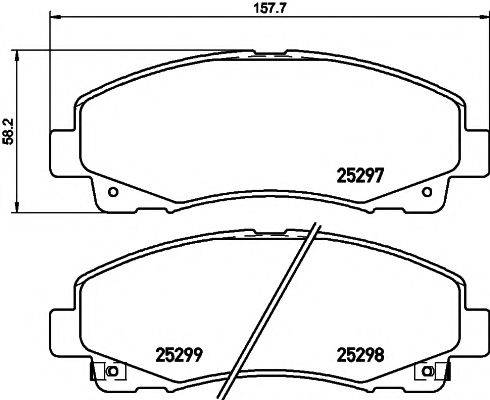 HELLA PAGID 8DB355019601 Комплект гальмівних колодок, дискове гальмо