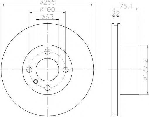 HELLA PAGID 8DD355100251 гальмівний диск