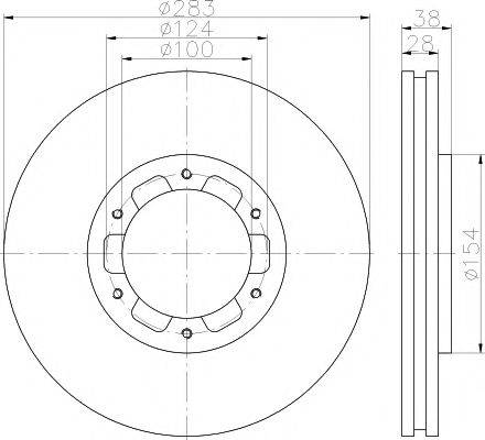 HELLA PAGID 8DD355118441 гальмівний диск