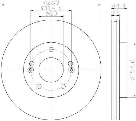 HELLA PAGID 8DD355118371 гальмівний диск