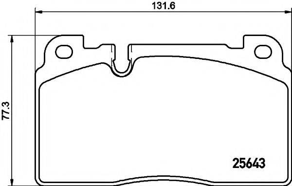 HELLA PAGID 8DB355020241 Комплект гальмівних колодок, дискове гальмо