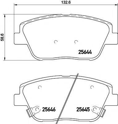 HELLA PAGID 8DB355020551 Комплект гальмівних колодок, дискове гальмо