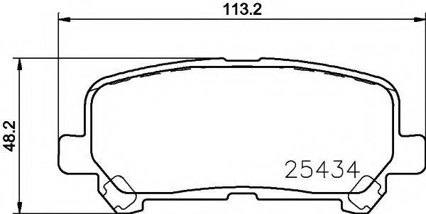 HELLA PAGID 8DB355020601 Комплект гальмівних колодок, дискове гальмо