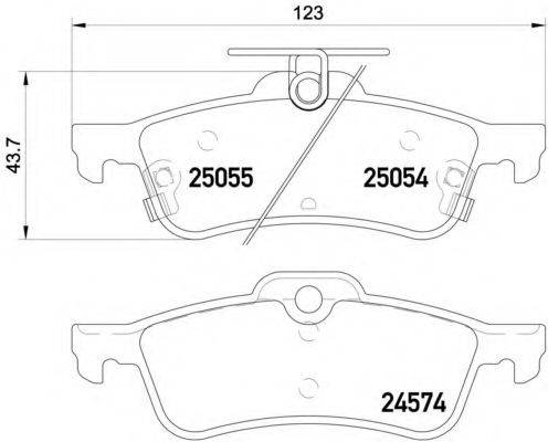 HELLA PAGID 8DB355020501 Комплект гальмівних колодок, дискове гальмо