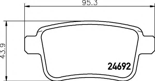 HELLA PAGID 8DB355020641 Комплект гальмівних колодок, дискове гальмо