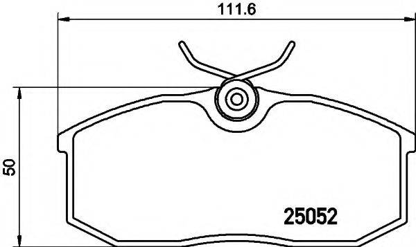 HELLA PAGID 8DB355020821 Комплект гальмівних колодок, дискове гальмо