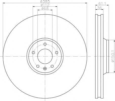 HELLA PAGID 8DD355119321 гальмівний диск