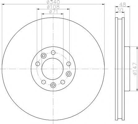 HELLA PAGID 8DD355119651 гальмівний диск