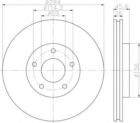 HELLA PAGID 8DD355119621 гальмівний диск