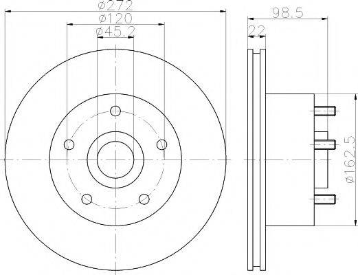 HELLA PAGID 8DD355119901 гальмівний диск