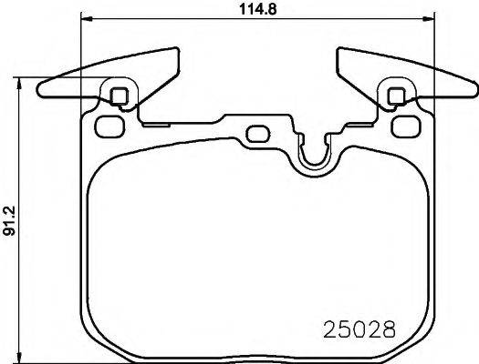 HELLA PAGID 8DB355021271 Комплект гальмівних колодок, дискове гальмо