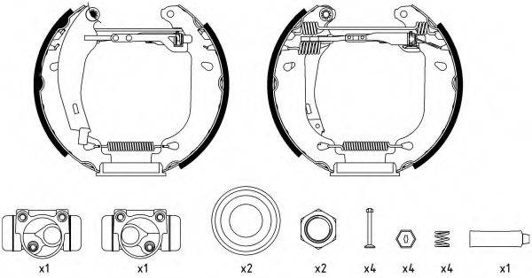 HELLA PAGID 8DB355003911 Комплект гальмівних колодок