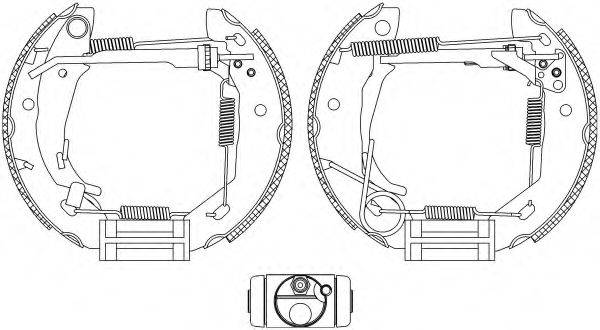 HELLA PAGID 8DB355004521 Комплект гальмівних колодок