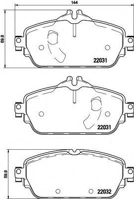 HELLA PAGID 8DB355021541 Комплект гальмівних колодок, дискове гальмо