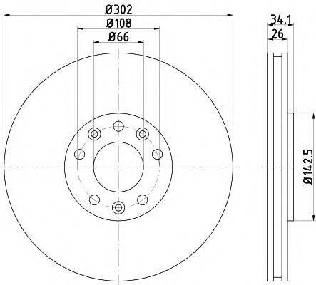 HELLA PAGID 8DD355120501 гальмівний диск