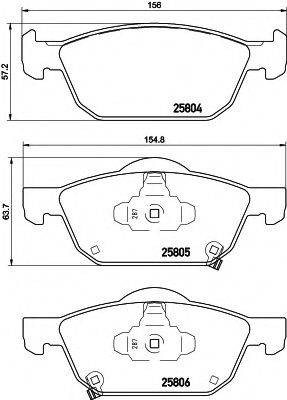 HELLA PAGID 8DB355021431 Комплект гальмівних колодок, дискове гальмо