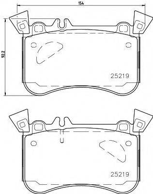 HELLA PAGID 8DB355021771 Комплект гальмівних колодок, дискове гальмо