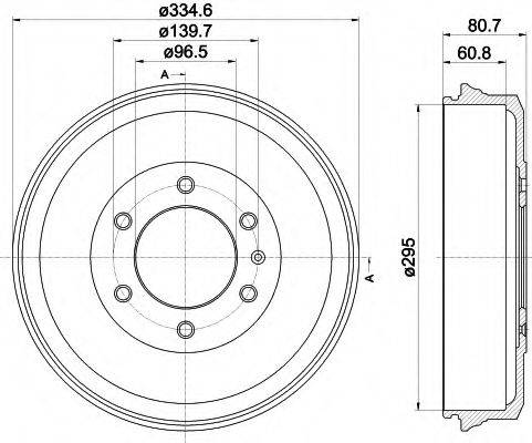 HELLA PAGID 8DT355302591 Гальмівний барабан