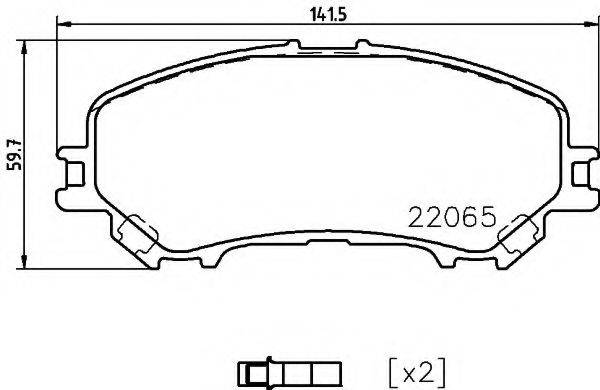 HELLA PAGID 8DB355021861 Комплект гальмівних колодок, дискове гальмо