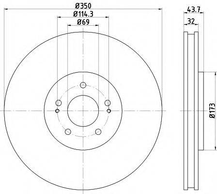 HELLA PAGID 8DD355122321 гальмівний диск