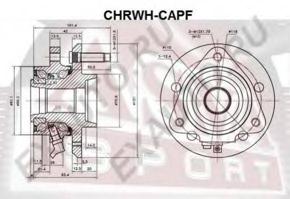 ASVA CHRWHCAPF Маточина колеса