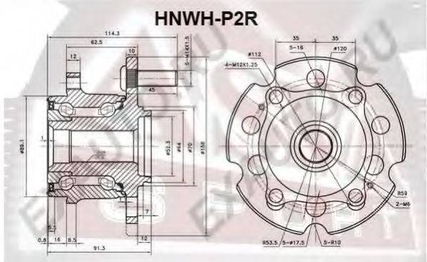 ASVA HNWHP2R Маточина колеса