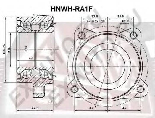 ASVA HNWHRA1F Маточина колеса