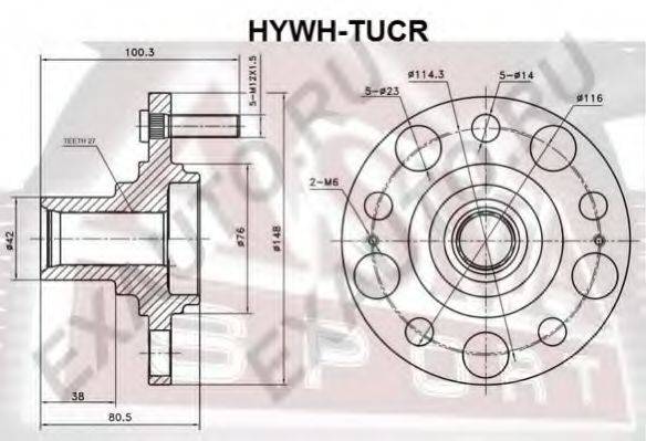 ASVA HYWHTUCR Маточина колеса