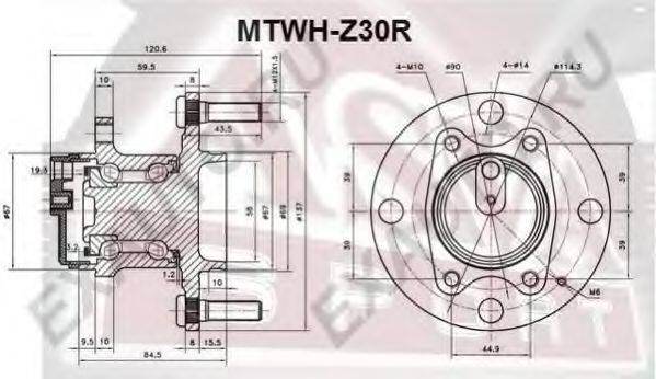 ASVA MTWHZ30R Маточина колеса